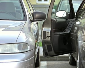 Parked Vehicle Door Damage Example
